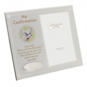 Juliana Silver Plated Confirmation Frame 4" x 6" & Engraving Plate